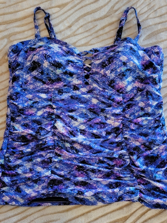 torrid Other - Torrid Galaxy Print Ruched Swim Top